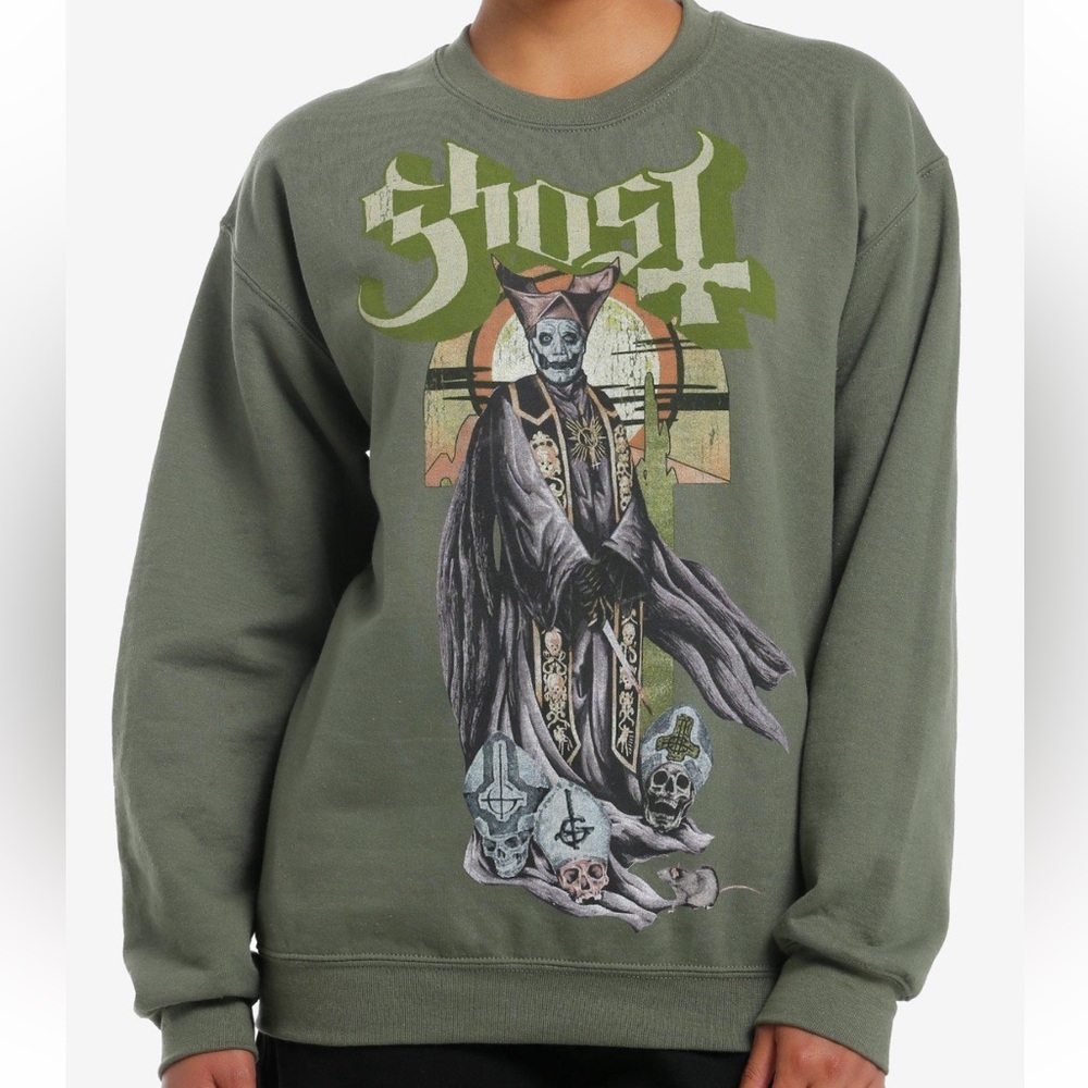 Ghost Papa Emeritus lV Skulls Sweatshirt Hot‎ Topic Nameless Ghoul Impera